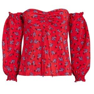Intermix Nicola Off Shoulder Top - Floral, NWT